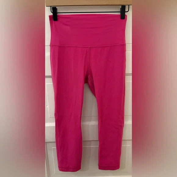 Lululemon Align Crop *21" Sonic Pink Sz 6 - Picture 1 of 7